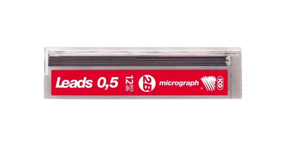 ICO Micrograph 0,5mm 2B 3db-os nyomósirón betét