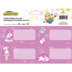 ICO Minions 4db/ív füzetcímke
