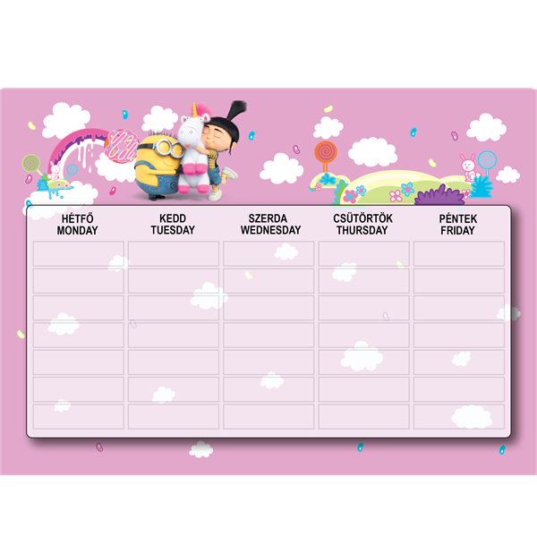 ICO Minions A5 órarend