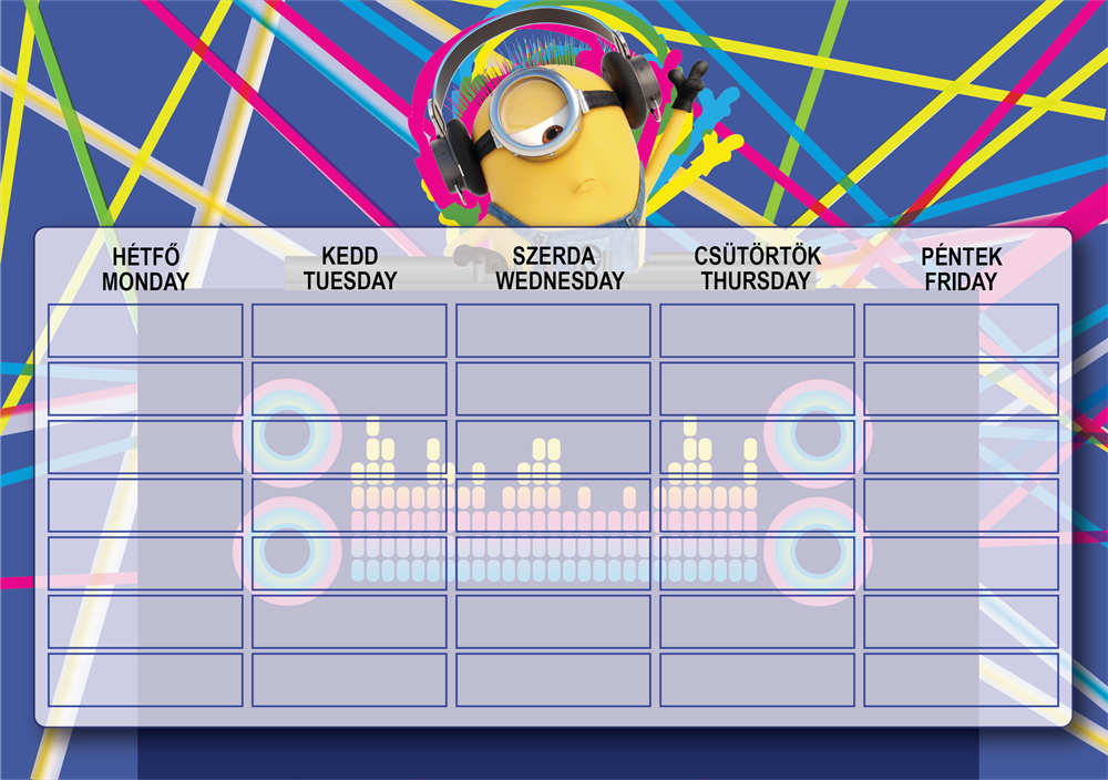 ICO Minions A5 órarend