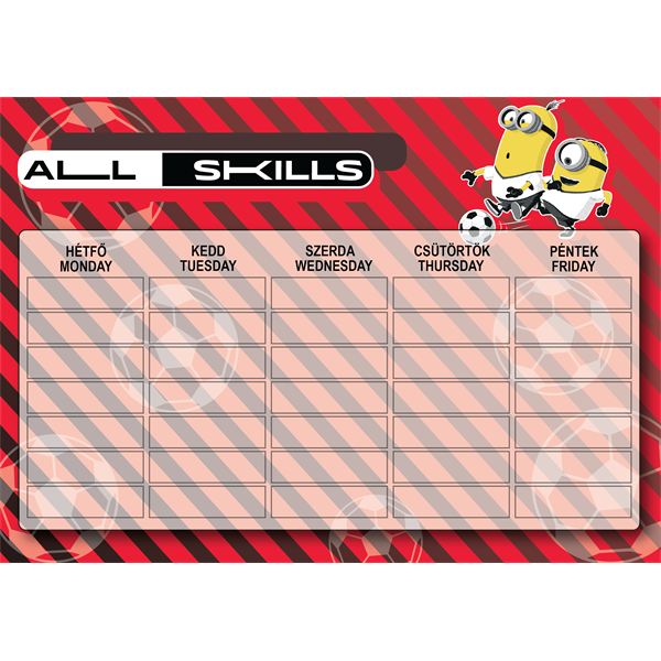 ICO Minions A5 órarend