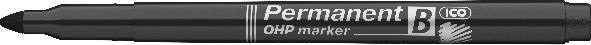 ICO OHP B 2-3mm fekete permanent marker
