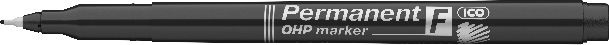 ICO OHP F 0,5mm fekete permanent marker