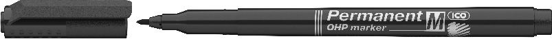 ICO OHP M 1-1,5mm fekete permanent marker