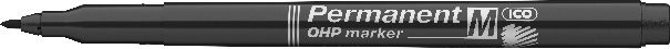 ICO OHP M 1-1,5mm fekete permanent marker