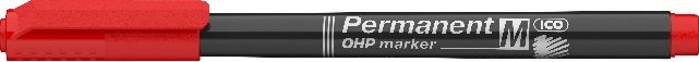 ICO OHP M 1-1,5mm piros permanent marker