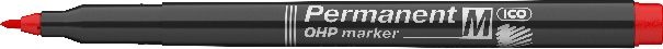 ICO OHP M 1-1,5mm piros permanent marker