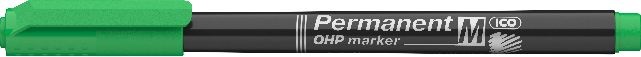 ICO OHP M 1-1,5mm zöld permanent marker