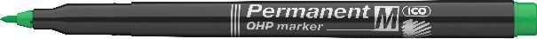ICO OHP M 1-1,5mm zöld permanent marker