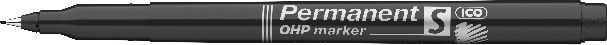 ICO OHP S 0,3mm fekete permanent marker