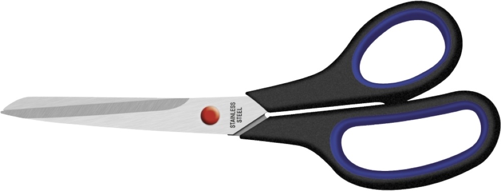 ICO Sh002-02 Bl 23cm gumifogós irodai olló