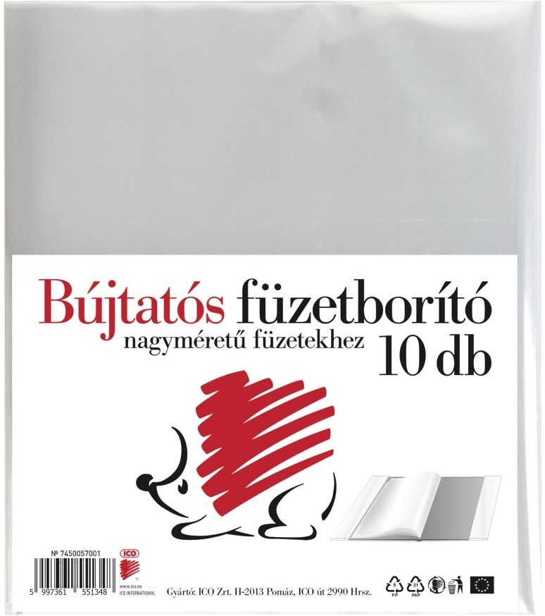 ICO Süni A4 10db nagyméretű fűzetekhez bujtatós füzetborító