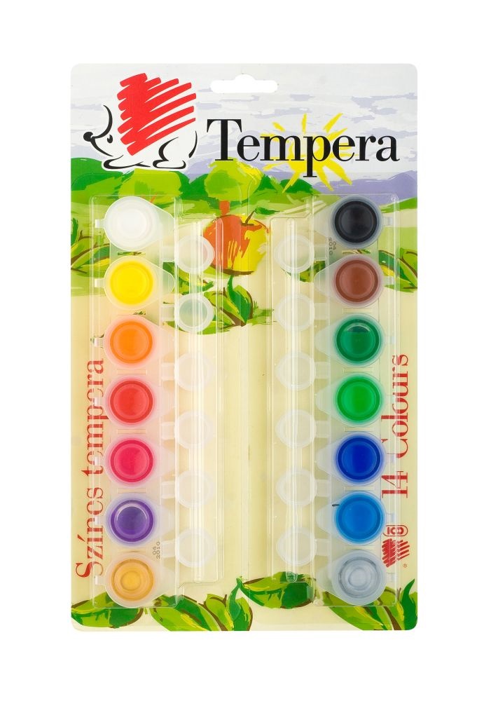ICO Süni 5ml tégelyes 14 színű tempera készlet