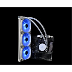 ID-Cooling CPU Water Cooler - AURAFLOW X 360 SNOW (18-35,2dB; max. 126,57 m3/h; 4pin csatlakozó, 3x12cm, PWM, RGB LED)