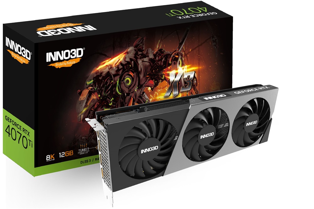 INNO3D GeForce RTX 4070Ti  X3 nVidia 12GB GDDR6X 192bit PCIe videokártya