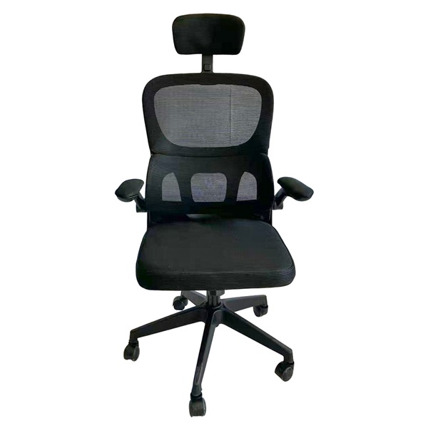IRIS Office Arcadia fekete, ergonómikus, szövet-hálós irodai forgószék fej és háttámasszal