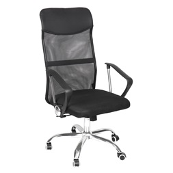 IRIS Office Aurora fekete, szövet-hálós, magas háttámlás irodai forgószék