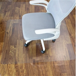 IRIS 100x140cm, 0,8mm vastag, áttetsző padlóvédő székalátét, kerekített sarkok, OEM