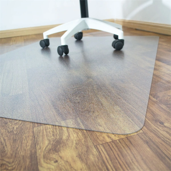 IRIS 100x140cm, 0,8mm vastag, áttetsző padlóvédő székalátét, kerekített sarkok, OEM