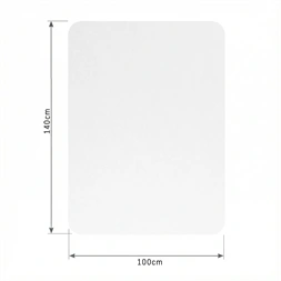 IRIS 100x140cm, 0,8mm vastag, áttetsző padlóvédő székalátét, kerekített sarkok, dobozban