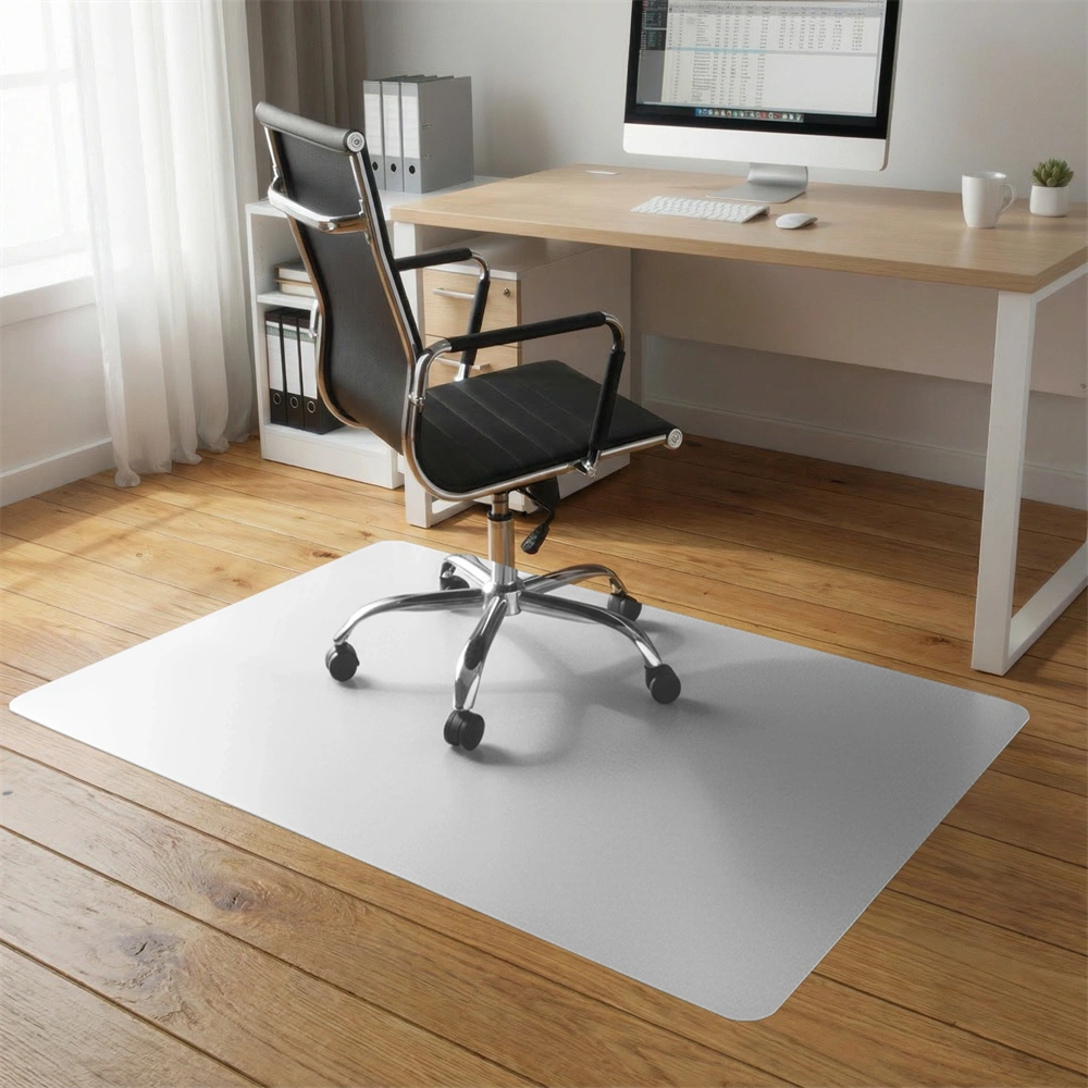 IRIS 100x140cm, 0,8mm vastag, áttetsző padlóvédő székalátét, kerekített sarkok, dobozban