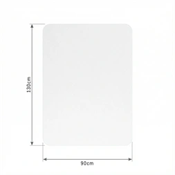 IRIS 90x130cm, 0,8mm vastag, áttetsző padlóvédő székalátét, kerekített sarkok, dobozban