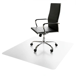 IRIS 90x130cm, 0,8mm vastag, áttetsző padlóvédő székalátét, kerekített sarkok, dobozban