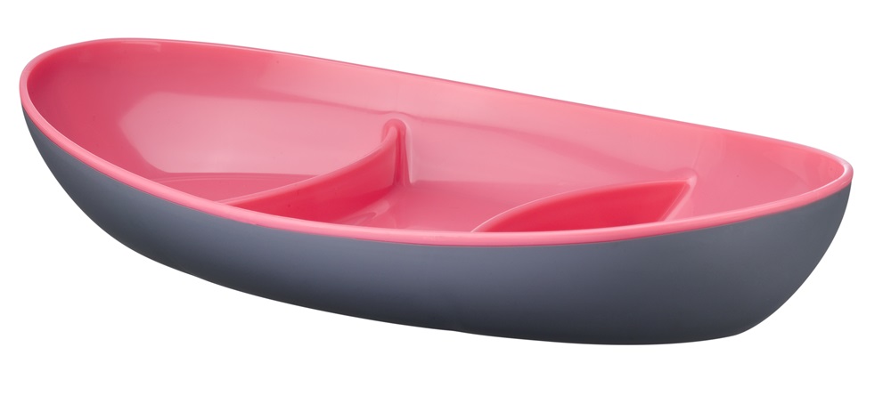 IRIS G-606 AURA OVAL DIVIDED kétszínű osztott tányér 17x27x5cm