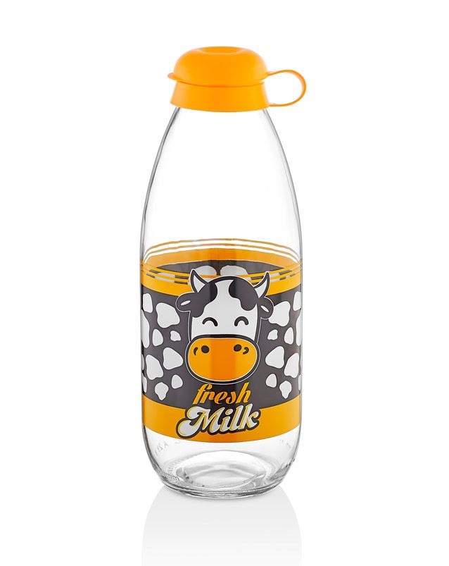 IRIS Alpen Milk üveg tejes palack 1.000ml, zöld, kék vagy narancs színű HN-1760