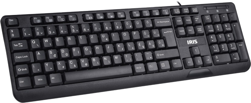 IRIS B-13 USB fekete billentyűzet