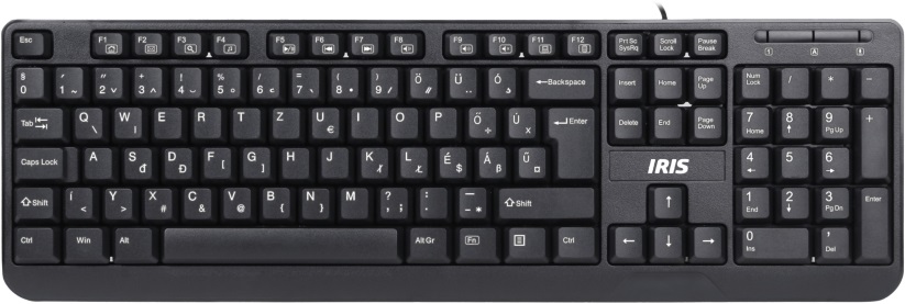 IRIS B-13 USB fekete billentyűzet