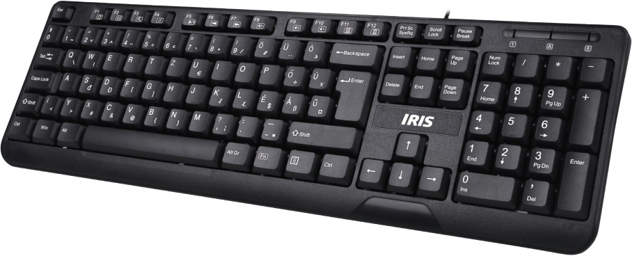 IRIS B-13 USB fekete billentyűzet