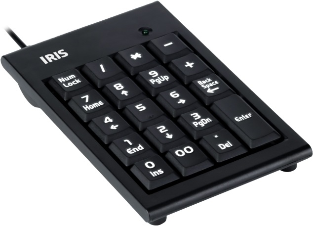 IRIS B-15 USB fekete numerikus billentyűzet