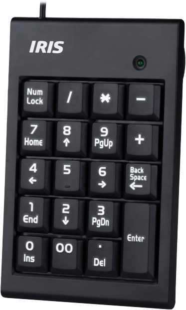IRIS B-15 USB fekete numerikus billentyűzet