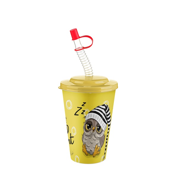 IRIS CUTE pohár szívószállal 400ml AP-9127