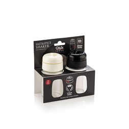 IRIS C-00201 Star üveg fűszerszóró szett 2 darabos 2*200ml, fekete vagy elefántcsont színű
