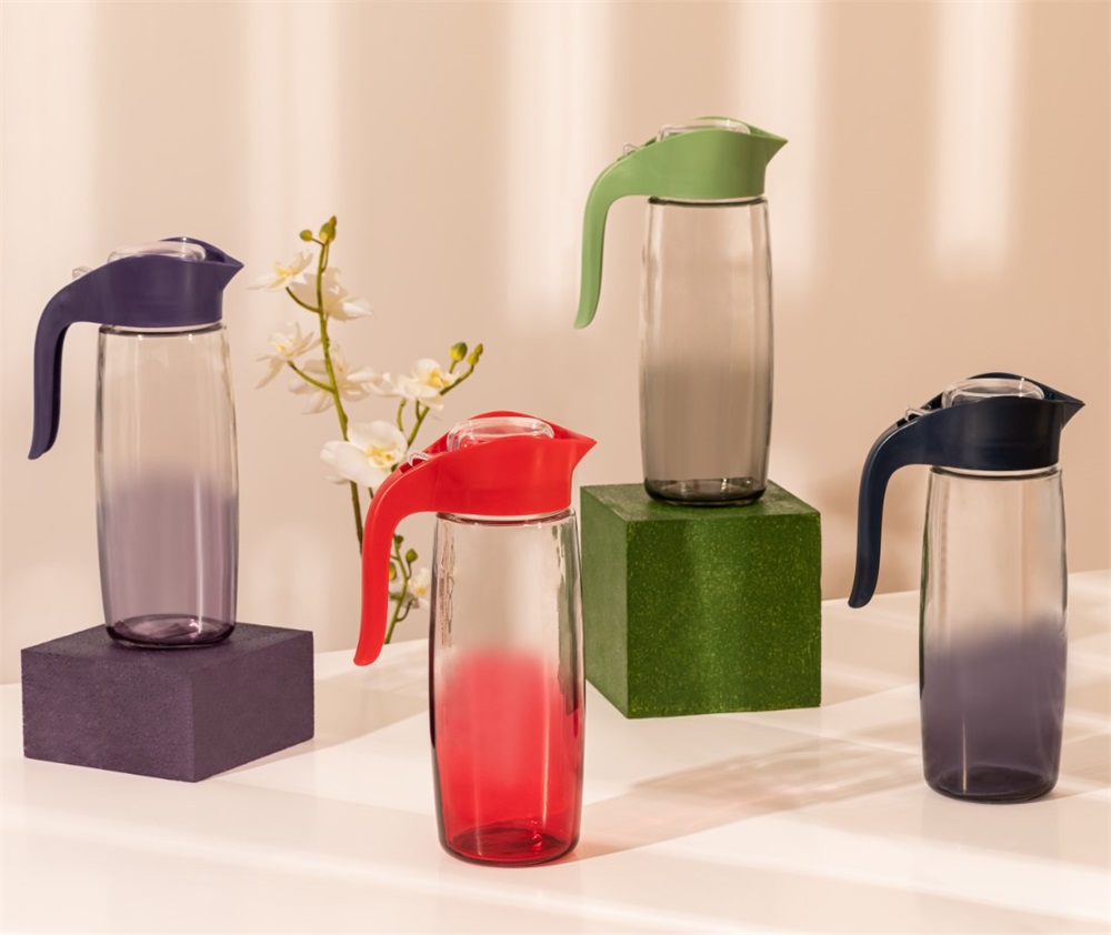 IRIS C-00400 Rainbow piros ovális üvegkancsó 1.600ml