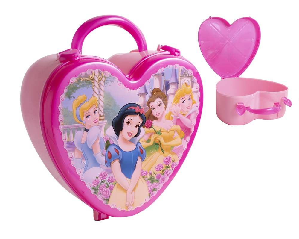 IRIS Disney műanyag hercegnők szív alakú szendvicsdoboz