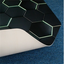 IRIS GAMER 3D HEXAGON  118x118cm, 2mm vastag, hatszög mintás szögletes padlóvédő székalátét