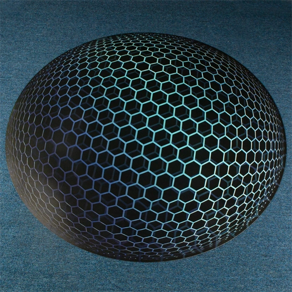 IRIS GAMER BLUE HEXAGON 120cm átmérőjű, 2mm vastag, hatszög mintás kerek padlóvédő székalátét