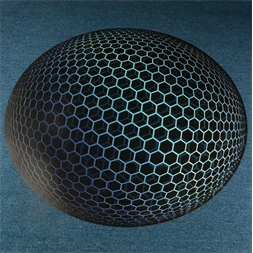 IRIS GAMER BLUE HEXAGON 120cm átmérőjű, 2mm vastag, hatszög mintás kerek padlóvédő székalátét