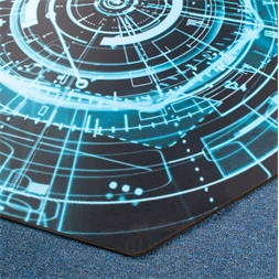 IRIS GAMER ELECTRIC  118x118cm, 3mm vastag, szögletes padlóvédő székalátét