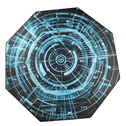IRIS GAMER ELECTRIC  118x118cm, 3mm vastag, szögletes padlóvédő székalátét