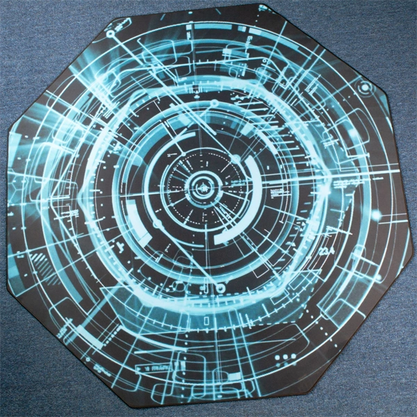 IRIS GAMER ELECTRIC  118x118cm, 3mm vastag, szögletes padlóvédő székalátét