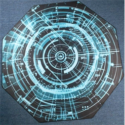 IRIS GAMER ELECTRIC  118x118cm, 3mm vastag, szögletes padlóvédő székalátét