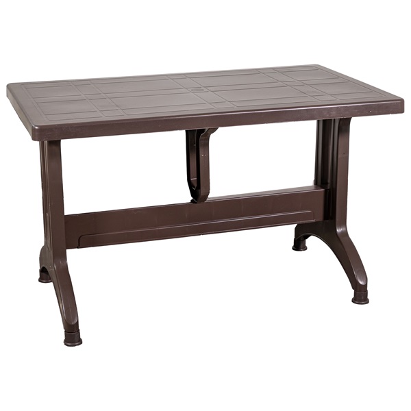 IRIS GF-1000BR Stable barna műanyag asztal 70x120cm (Használt - B)