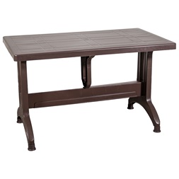 IRIS GF-1000BR Stable barna műanyag asztal 70x120cm (Használt - B)