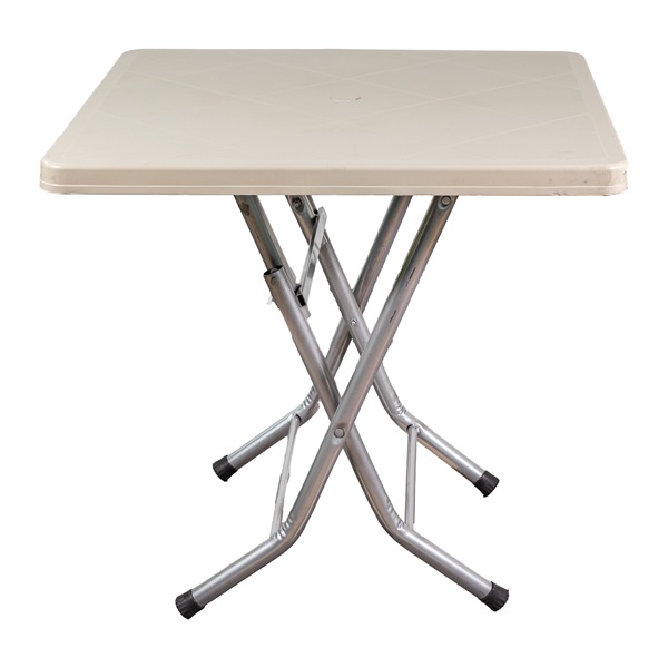 IRIS GF-200C ECO cappuccino asztal fém lábbal 80x80 cm