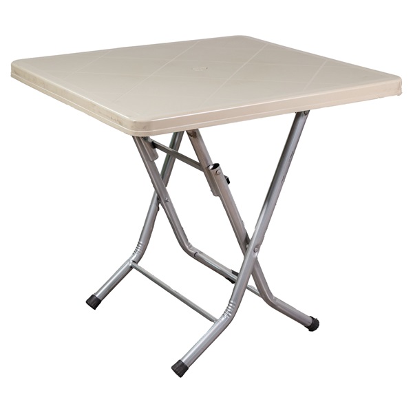 IRIS GF-200C ECO cappuccino asztal fém lábbal 80x80 cm