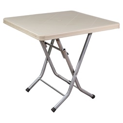 IRIS GF-200C ECO cappuccino asztal fém lábbal 80x80 cm